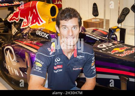 Mark Webber bei einer Fotoannahme im GEOX Store in der Oxford Street, London. Stockfoto