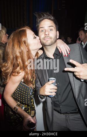 Natasha Hamilton und Scott Robinson nehmen an den National Reality Television Awards 2013 im Forum, London, Teil Stockfoto