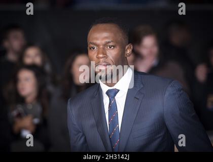 Usain Bolt kommt bei der I am Bolt Weltpremiere auf dem Odeon Leicester Square in London an. Bilddatum: Montag, 28. November 2016. Bildnachweis sollte lauten: © DavidJensen/EMPICS Entertainment Stockfoto