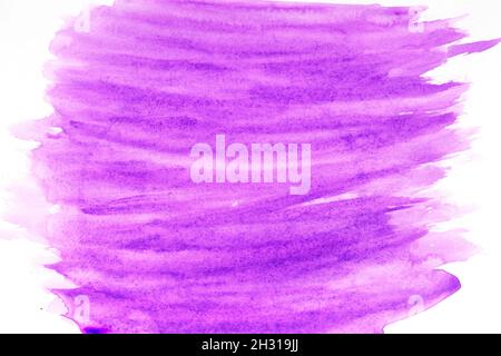 Abstrakter Aquarellhintergrund. Violette Aquarellfarbe. Stockfoto