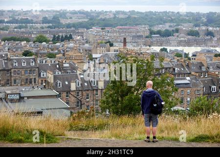 Edinburgh, Schottland, Calton Hill Blick über Canonmills Stockfoto