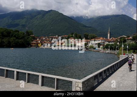 Europa, Italien, Piemont, Mergozzo, Verbano-Cusio-Ossola, Lake Mergozzo, Stockfoto