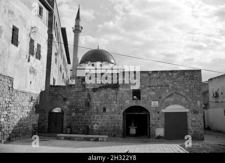 Gehwege und Gassen von Old Akko, Akko, Israel Stockfoto