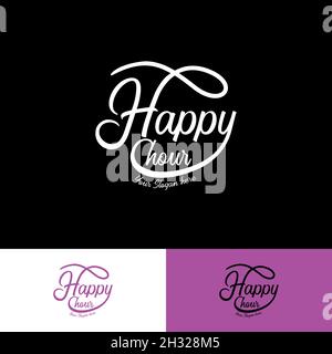 Wortmarke kreative Text Linie Kunst handgeschriebenes Logo-Design Stock Vektor