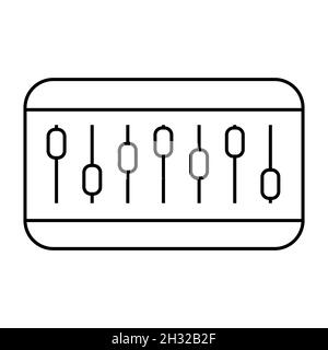 Sound-Mixer zum Mischen von Musik-Symbol, Mixer für Studio-Aufnahme von Musik und Songs Stock Vektor