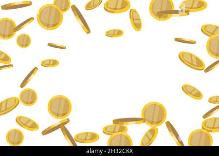 Vektor fallende Goldmünzen Geld Stock Vektor