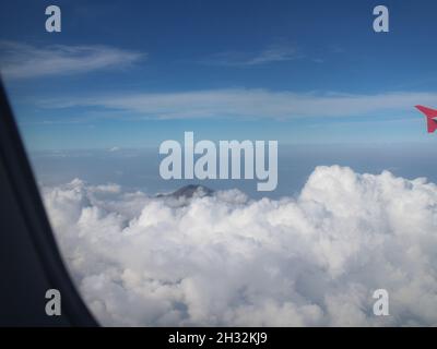 Luftaufnahme des Berges Merapi in Yogyakarta, Indonesien Stockfoto