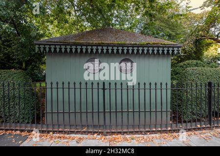 Standort des ursprünglichen Lord's Cricket Ground, gegründet 1787 von Thomas Lord, am Dorset Square, in der Nähe von Regent's Park, Marylebone, Westminster, London Stockfoto