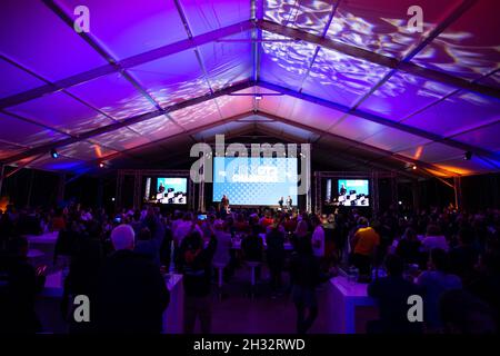 Ambiente während der Preisverleihung der European Le Mans Series 2021, am 24. Oktober 2021 auf dem Algarve International Circuit, in Portimao, Portugal - Foto Joao Filipe / DPPI Stockfoto