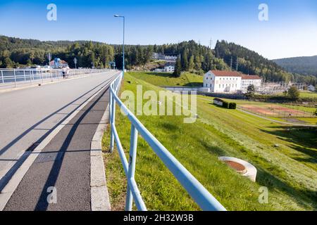 Elektrarna, Lipno nad Sázavou, vodni nadrz Lipno i, Jizni Cechy, Ceska republika Stockfoto