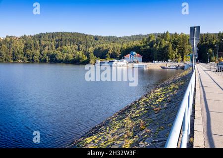 Elektrarna, Lipno nad Sázavou, vodni nadrz Lipno i, Jizni Cechy, Ceska republika Stockfoto