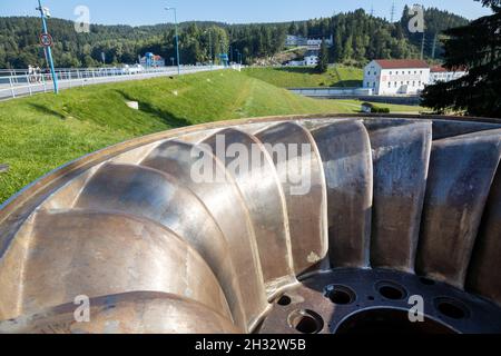 Elektrarna, Lipno nad Sázavou, vodni nadrz Lipno i, Jizni Cechy, Ceska republika Stockfoto