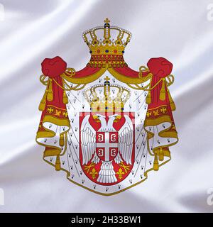 Das Wappen von Serbien, Europa, Balkanhalbinsel, Stockfoto