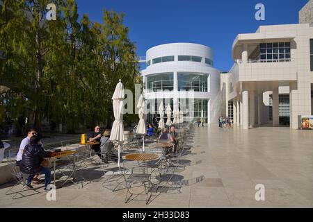 Das fantastische Getty Center in den Bergen von Santa Monica mit Blick auf Los Angeles, Brentwood CA Stockfoto