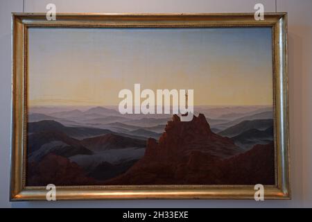 Gemälde: Morgen im Riesengebirge, Caspar David Friedrich, 1810, Neuer Pavillon, Park Schloß Charlottenburg, Berlin, Deutschland Stockfoto