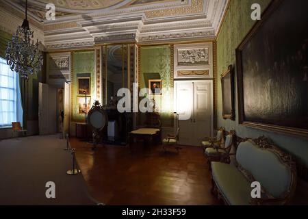 Wohn - und Arbeitszimmer Friedrich II, Schloss Sanssouci, Park Sanssouci, Potsdam, Brandenburg, Deutschland Stockfoto