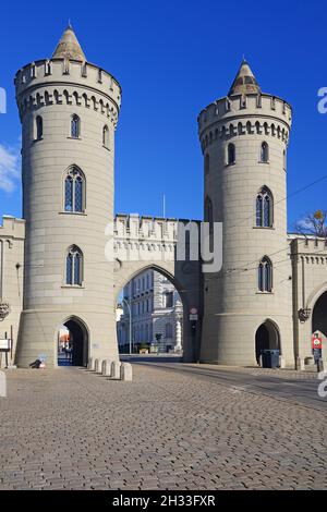 Blick auf das Nauener Tor in der Innenstadt, Potsdam, Brandenburg, Deutschland Stockfoto