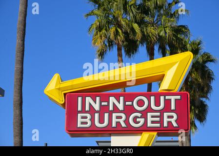 Weltberühmter in-N-Out Burger neben dem Los Angeles International Airport (LAX), Westchester CA Stockfoto