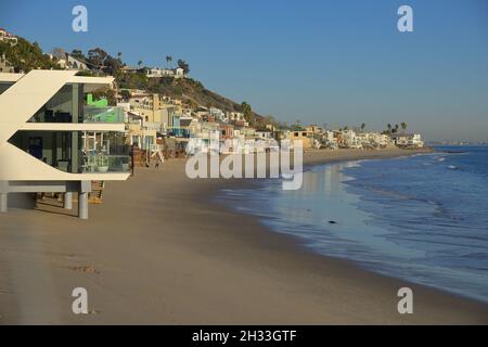 Atemberaubende Landschaft entlang des Pacific Coast Highway (State Route 1), Malibu CA Stockfoto