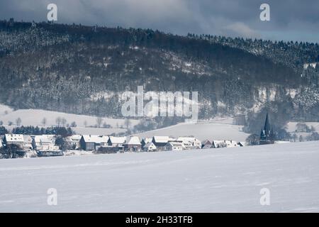 Stadt Bodenfelde, Landkreis Northeim, Niedersachsen, Deutschland, Europa Stockfoto