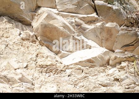 Steinhintergründe. Naturwand. Stein. Stockfoto