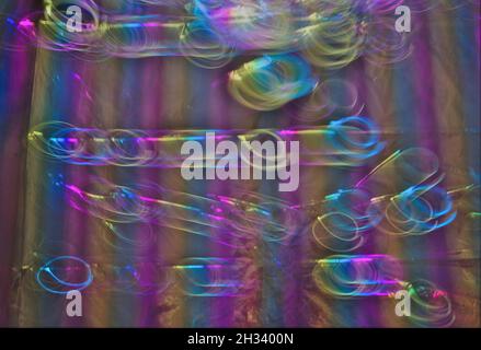 Reich an Mustern, Linien von Farbe und Textur. Bereitstellung von Tiefe und Bedeutung, abstrakte Kunstwerke, lebendig mit interessanten Aktionen, die Aufmerksamkeit erregt. Stockfoto