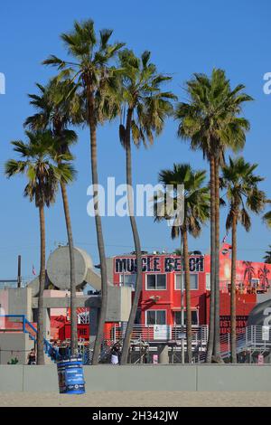 Weltberühmter und sehr beliebter Venice Beach, Los Angeles CA Stockfoto