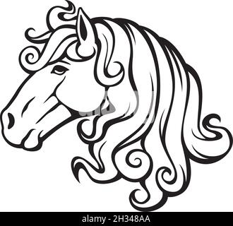 Vektorgrafik Pferdekopf Stock Vektor