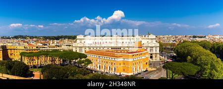 Corte Suprema di Cassazione in Rom, Italien. Blick von der Engelsburg. Stockfoto