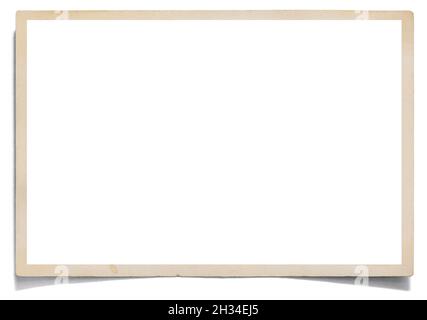 Vintage Fotorahmen mit leerem weißen Feld Stockfoto