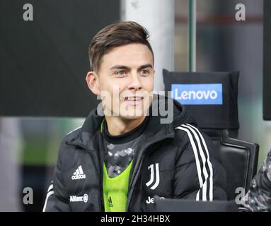 MAILAND ITALIEN- Oktober 24 Stadio G Meazza Paulo Dybala während des Serie-A-Spiels zwischen FC Inter und FC Juventus im Stadio G. Meazza am 24. Oktober 2021 in Mailand, Italien. Stockfoto