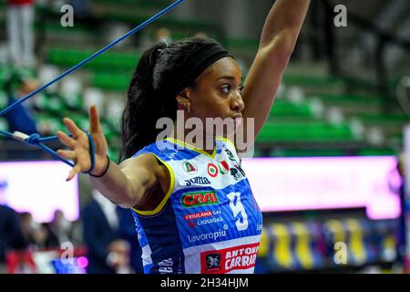 Palaverde, Treviso, Italien, 21. Oktober 2021, Liebt Omoruyi (Conegliano) während des Imoco Volley Conegliano gegen Igor Gorgonzola Novara - Volleyball Itali Stockfoto