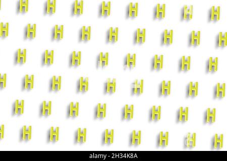 ETA-Schild. ETA-Buchstabe, griechisches Alphabet-Symbol, weißer minimaler Hintergrund Stockfoto
