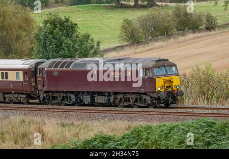 Klasse 57-316 Diesel-Schalt- Und Carlisle Special. (York-Carlisle) bei Armathwaite Corner, Betreiber West Coast Railway Company. Tour Organisor North Stockfoto