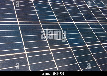 Solarpanel, Nahaufnahme. Stockfoto