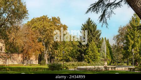 Parco Massari im historischen Stadtzentrum von Ferrara, Emilia-Romagna, Italien Stockfoto