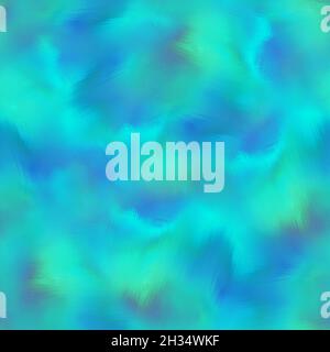 Regenbogen Raum gefärbt Aquarell Welle Textur Hintergrund. Nahtloses, tropisches, lebendiges 80er-Jahre-Boho-Muster. Für Retro-Hippie-Mode, Vintage bunt Stockfoto