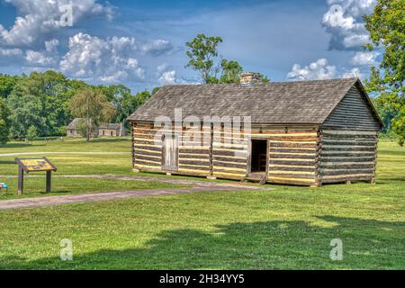 Alfred’s Cabin in Andrew Jackson’s Hermitage in Nashville, Tennessee. Stockfoto