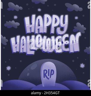 Happy halloween Schriftzug Design Vektor Illustration Stock Vektor