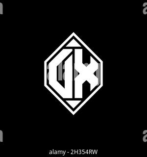 DS Monogram Logo-Buchstabe mit Gemoteric Linie abgerundeten Form Stil-Design auf isoliertem Hintergrund, geschilderter Buchstabe Monogramm Stock Vektor