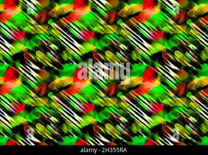 Nahtlose Textildruck.Abstrakten Hintergrund.Kleidung bunte Muster.Mehrfarbige Halbton Punkte Textur Hintergrund.konzentrische Kreise fraktal. Stockfoto