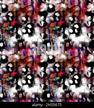 Nahtlose Textildruck.Abstrakten Hintergrund.Kleidung bunte Muster.Mehrfarbige Halbton Punkte Textur Hintergrund.konzentrische Kreise fraktal. Stockfoto