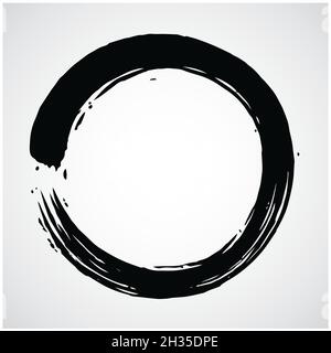 Enso Zen Circle Brush Vektor-Kunst Symbol Symbol Illustration Design Stock Vektor