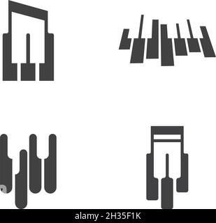 Piano Symbol vektor Abbildung: Vorlage Stock Vektor