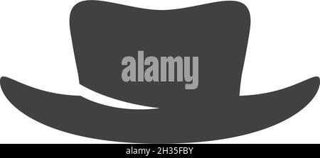 Gentleman hat Icon Vektor Vorlage Stock Vektor