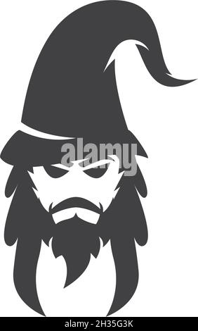 Logo-Vektor mit schwarzem Assistenten Stock Vektor