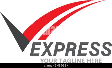 Express-Logo-Vektor-Ilustrationsvektorvorlage Stock Vektor