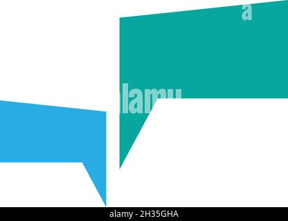 Leere Sprechblase Logo-Vorlage Vektor Stock Vektor