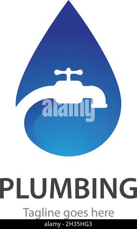 Klempnerlogo Vektor Design Geschäftsvorlage Stock Vektor