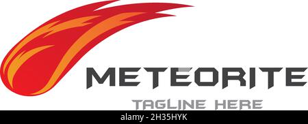 Vektorvorlage für das Logo der Meteoritenilustration Stock Vektor